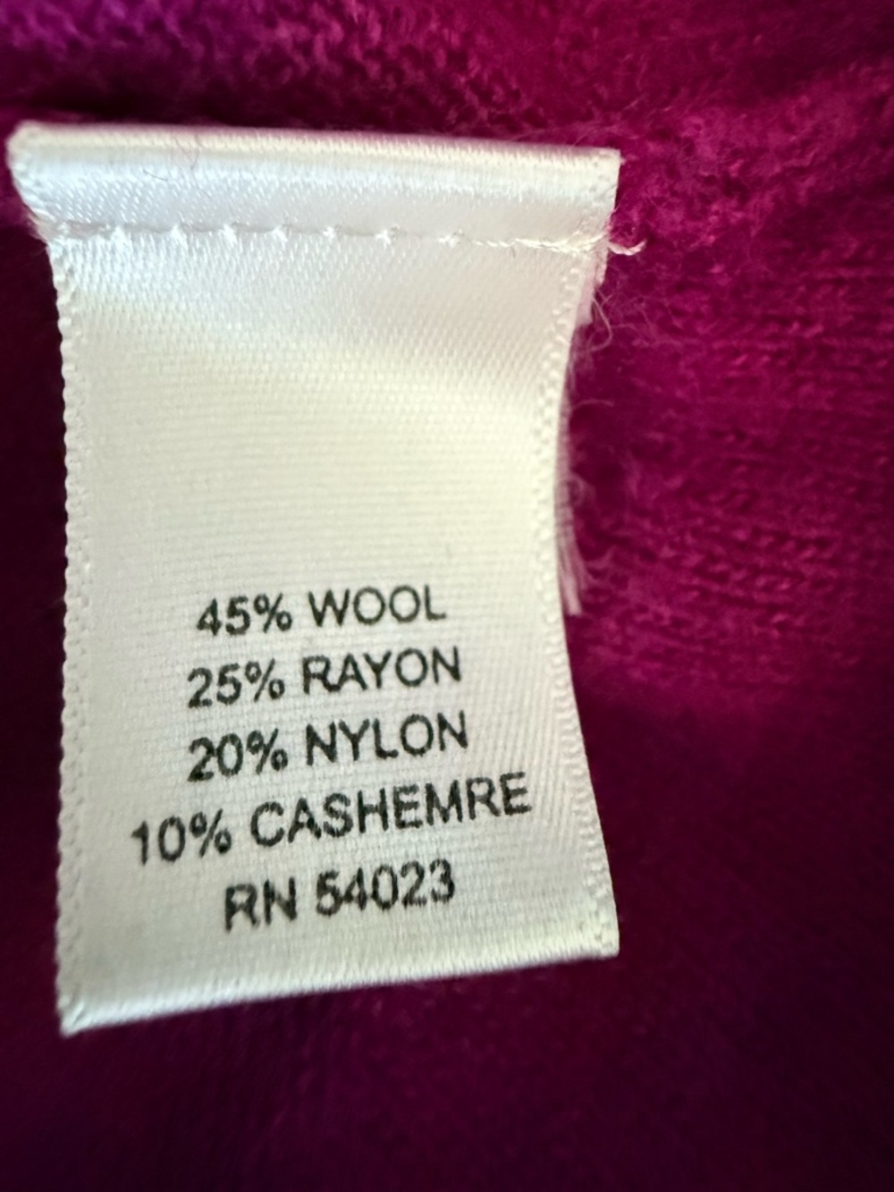 Banana Republic Fuchsia Cashmere Blend Sweater | Twisted Scoop Neck | Fitted S - Picture 5 of 12